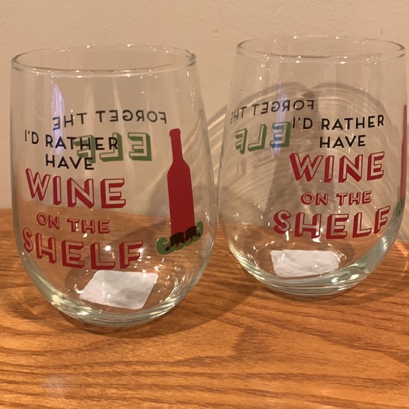 COPY - Christmas Wine Glasses (4) “Forget the elf” I’d rather have wine on the … - Picture 7 of 8